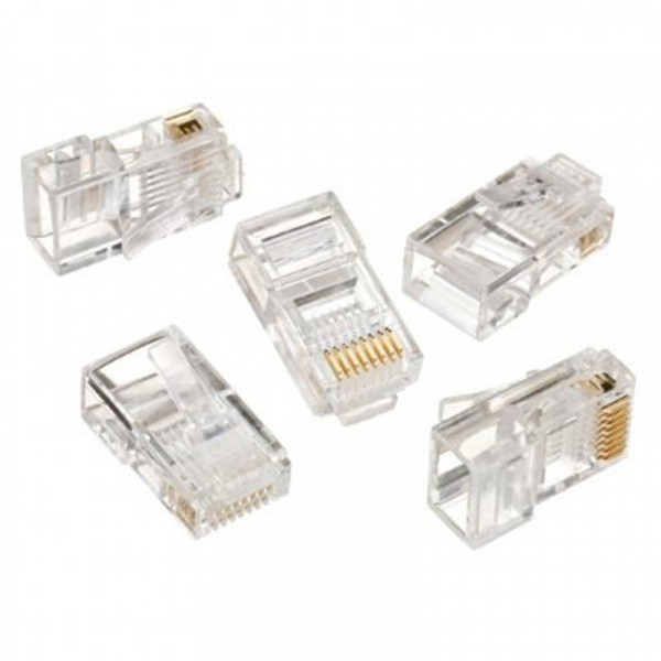 Конектор RJ 45 Cablexpert (LC-8P8C-001/10) Cat. 5e UTP із позолоченими контактами (10 шт/уп)