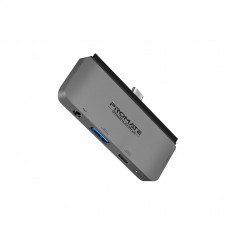 Концентратор USB Type-C Promate PadHub-Pro 4 in 1 Grey (padhub-pro.grey)