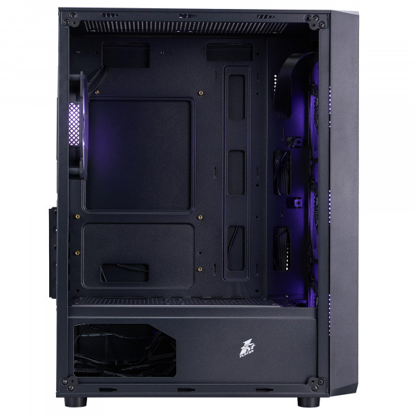 Корпус 1stPlayer FD3-M-BK-4F7 Black без БЖ
