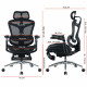Крісло офісне Sihoo Doro C300 Pro Mesh Black with footrest (Doro-C300-Pro-M101-JT)