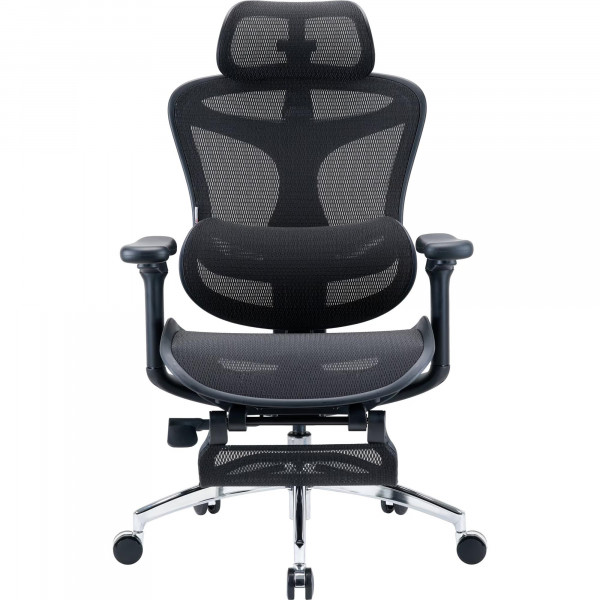 Крісло офісне Sihoo Doro C300L Mesh Black with footrest (Doro-C300L-A3-101-JT)