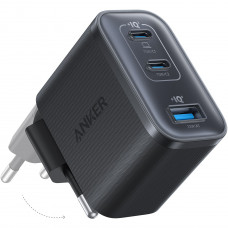 Мережевий зарядний пристрій Anker Charger 70W, 2xUSB-C, 1xUSB-A, Black (A121AL11)