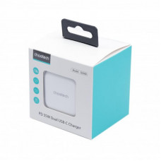 Мережевий зарядний пристрій Choetech White (Q5008-EU-WH)
