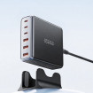 Мережевий зарядний пристрій Essager Engine 85W GaN (3xUSB-A, 3xUSB-C) Black (EZC85W-SXB0G-Z)