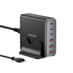 Мережевий зарядний пристрій Essager Engine 85W GaN (3xUSB-A, 3xUSB-C) Black (EZC85W-SXB0G-Z)