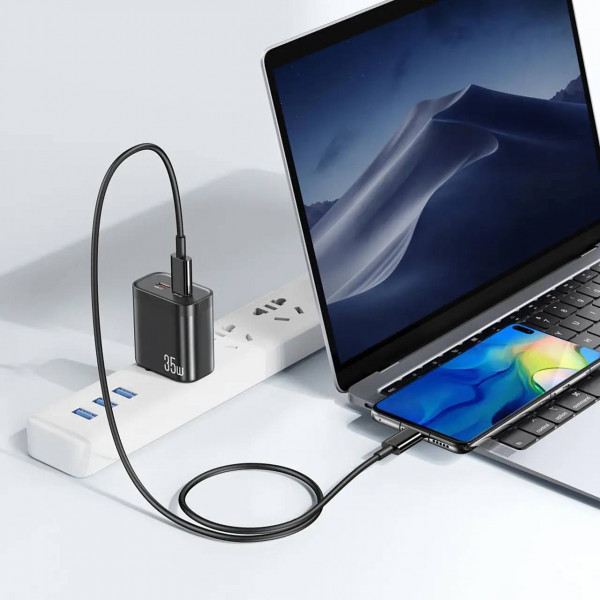 Мережевий зарядний пристрій XO L105 (2USB-С, 3А) PD Black (L105-CC.black)