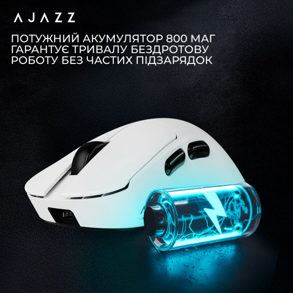 Миша бездротова Ajazz AJ179 V2 Max White (AJ179-V2-MAX-W)
