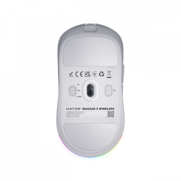 Миша бездротова Hator Quasar 3 Wireless White (HTM731)