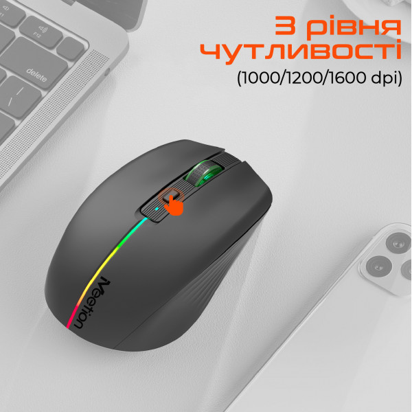 Миша бездротова Meetion BTM002 Black (MT-BTM002-A)
