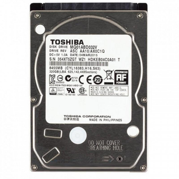 Накопичувач HDD 2.5" SATA 320GB Toshiba 5400rpm 8MB (MQ01ABD032V) Ref