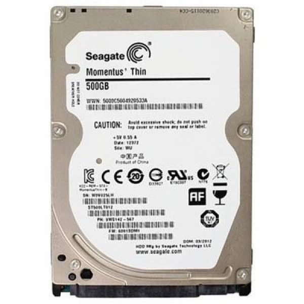 Накопичувач HDD 2.5" SATA 500Gb Seagate 16Mb, 5400rpm (ST500LT012) Ref