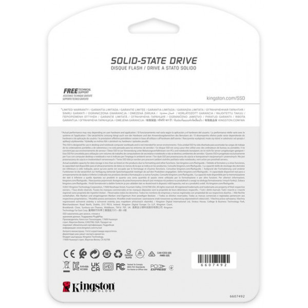 Накопичувач SSD 1TB Kingston Fury Renegade M.2 2280 PCIe 4.0 x4 NVMe 3D TLC (SFYRS/1000G)