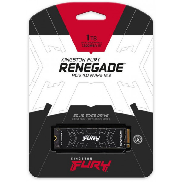 Накопичувач SSD 1TB Kingston Fury Renegade M.2 2280 PCIe 4.0 x4 NVMe 3D TLC (SFYRS/1000G)