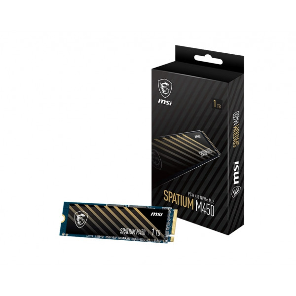 Накопичувач SSD 1TB MSI Spatium M450 V1 M.2 2280 PCIe 4.0 x4 NVMe 3D NAND TLC (S78-440L0M0-P83)