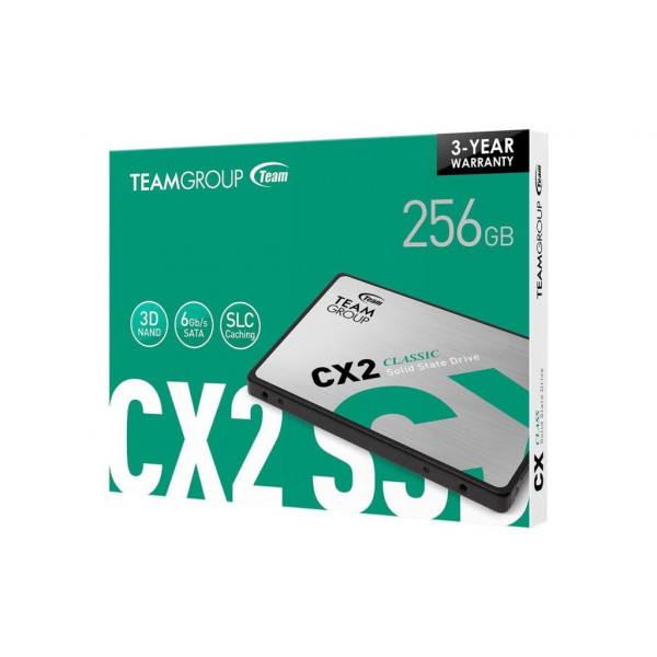 Накопичувач SSD 256GB Team CX2 2.5" SATAIII 3D TLC (T253X6256G0C101)