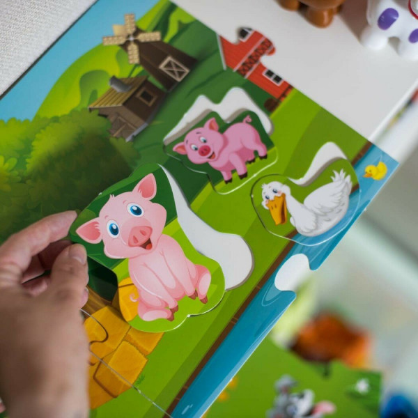 Навчальна гра. Тварини на фермі. Розроблено на основі методу Монтессорі