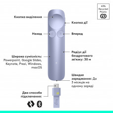 Презентер Logitech Spotlight 2 Light Lilac (910-007673)