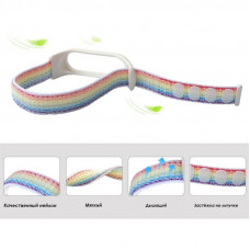 Ремінець BeCover Nylon Style для Xiaomi Mi Smart Band 7 Lime-Gray (707664)