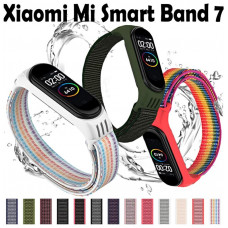 Ремінець BeCover Nylon Style для Xiaomi Mi Smart Band 7 Lime-Gray (707664)