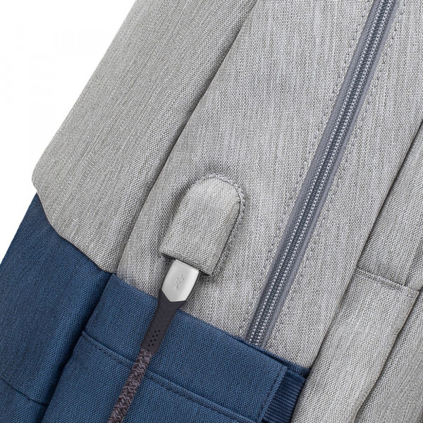 Рюкзак Rivacase 7567 17.3" Grey/Dark Blue