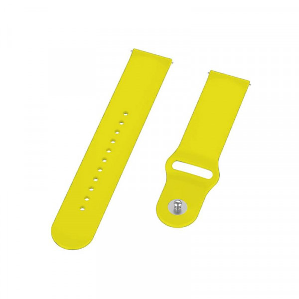 Силіконовий ремінець BeCover для Samsung Galaxy (20mm)/Watch 5/ Watch 4 40/44mm/Watch 4 Classic 42mm/Watch Active/Active 2 40/44mm/Watch 3 41mm/Gear S2/Classic/Gear Sport Yellow (706181)