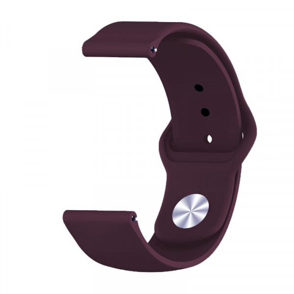 Силіконовий ремінець BeCover для Xiaomi Amazfit Bip/Bip Lite/Bip S Lite/GTR 42mm/GTS/TicWatch S2/TicWatch E Purple-Wine (706198)