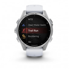 Смарт-годинник Garmin Fenix 8 43mm AMOLED Silver with Whitestone Silicone (010-02903-00)
