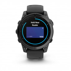 Смарт-годинник Garmin Fenix E 47mm AMOLED Slate Gray Steel with Black Silicone Band (010-03025-13)