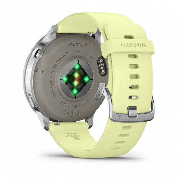 Смарт-годинник Garmin Venu 4 45mm Silver with Citron Silicone (010-03014-42)