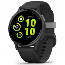 Смарт-годинник Garmin Vivoactive 5 Slate Aluminum Bezel with Black Case and Silicone Band (010-02862-5A)
