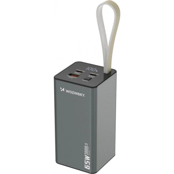 Універсальна мобільна батарея Wozinsky K65+ 30000 65W Gray (5907769364457)