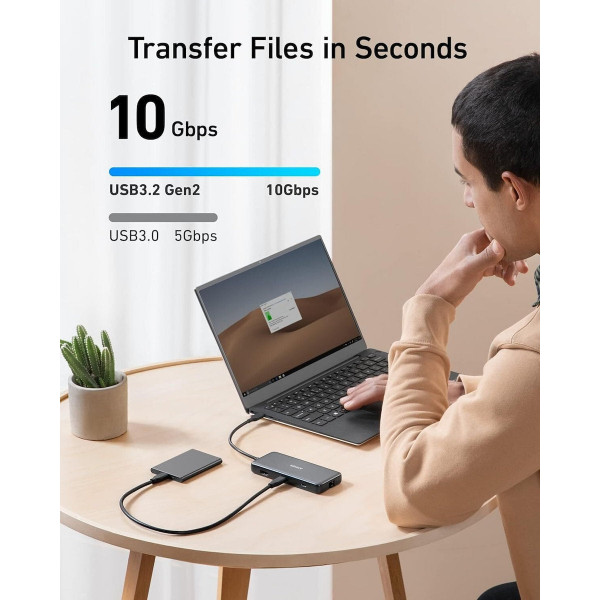 USB-хаб Anker USB-C 8-в-1 Black (A83830A2)