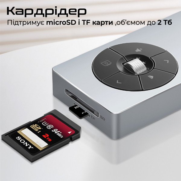 USB-хаб Promate ComandHub-Pro USB Type-C Grey