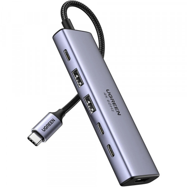 USB-хаб Ugreen CM511 USB 3.2 Type-C - 2xUSB 3.0, HDMI, 2xUSB Type-C PD (35999)