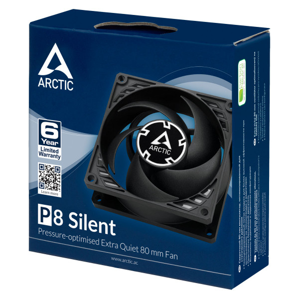 Вентилятор Arctic P8 Silent Black (ACFAN00152A)