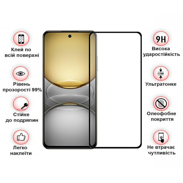 Захисне скло BeCover для Realme C75 Black (713034)