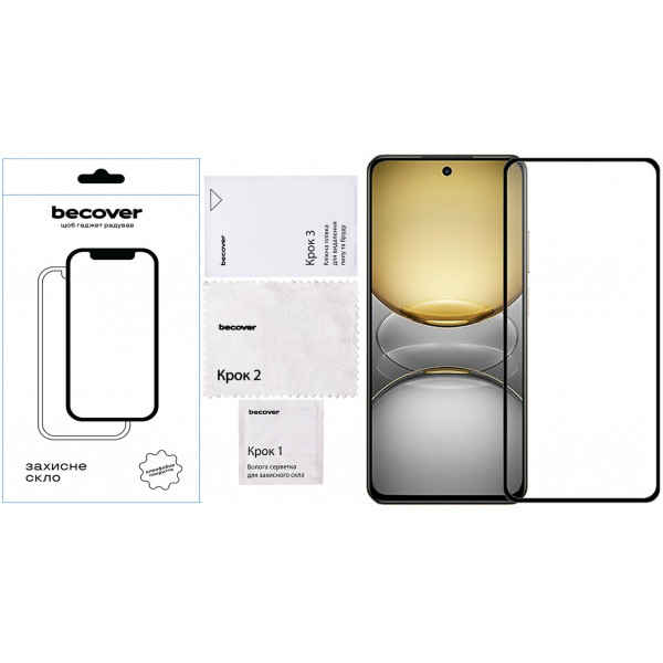Захисне скло BeCover для Realme C75 Black (713034)