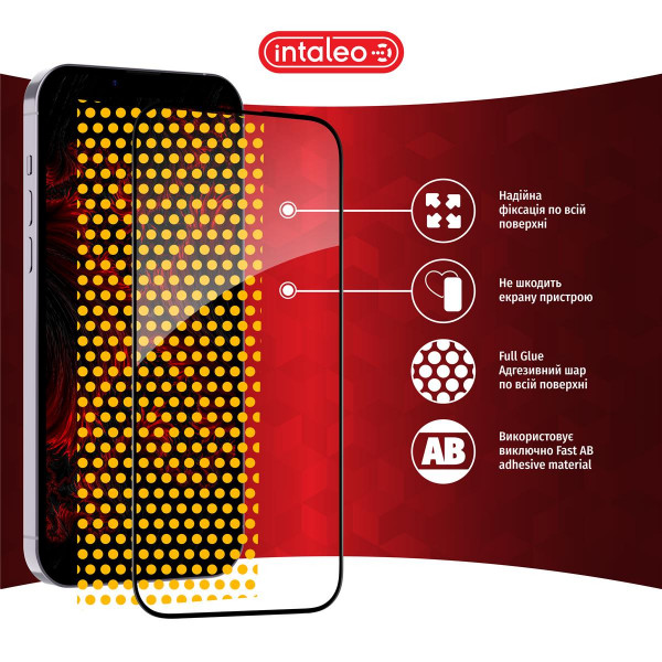 Захисне скло Intaleo Full Glue ESD для Apple iPhone 16E Black (1283126615764)