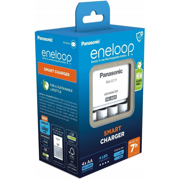 Зарядний пристрій Panasonic Advanced Charger + Eneloop AA/HR06 Ni-Mh 2000 мАh 4 шт.