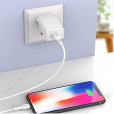 Зарядний пристрій SkyDolphin SC36L (1USB, 2.4A) White (MZP-000116) + кабель Lightning