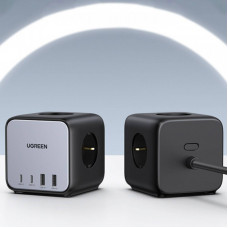 Зарядний пристрій Ugreen DigiNest Cube CD268 65W (2хUSB-C+2xUSB-A) Gray (60113)