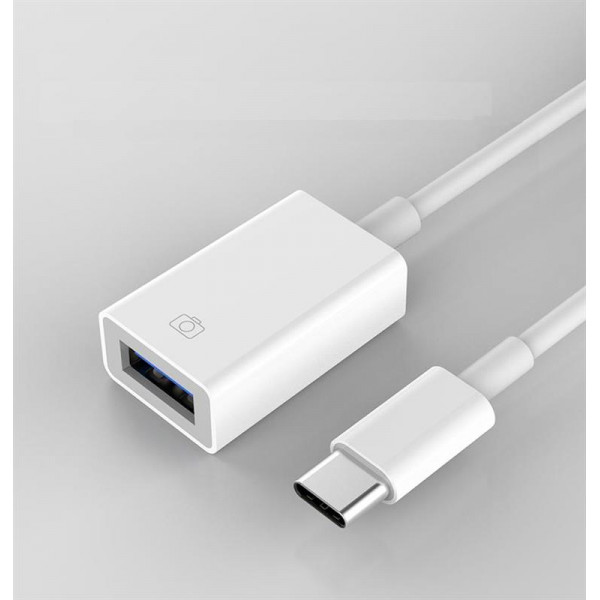 Адаптер XoKo MH-360 USB Type-C - USB V 3.0 (M/F) з кабелем, 0.12 м, білий (XK-MH-360)