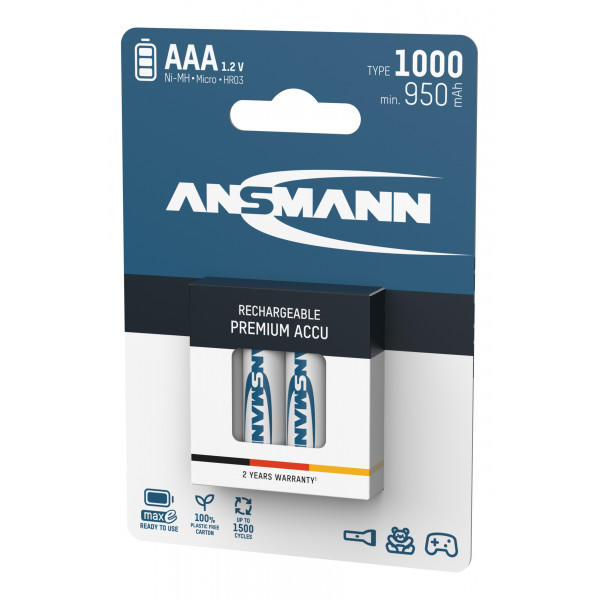 Акумулятори Ansmann AAA/HR03 NI-MH 1000 mAh BL 4 шт