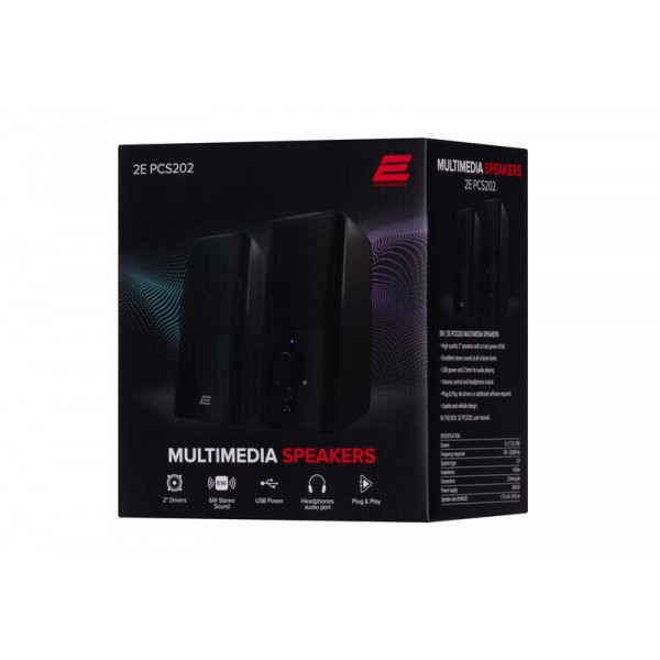 Акустична система 2E PCS202 Black (2E-PCS202BK)