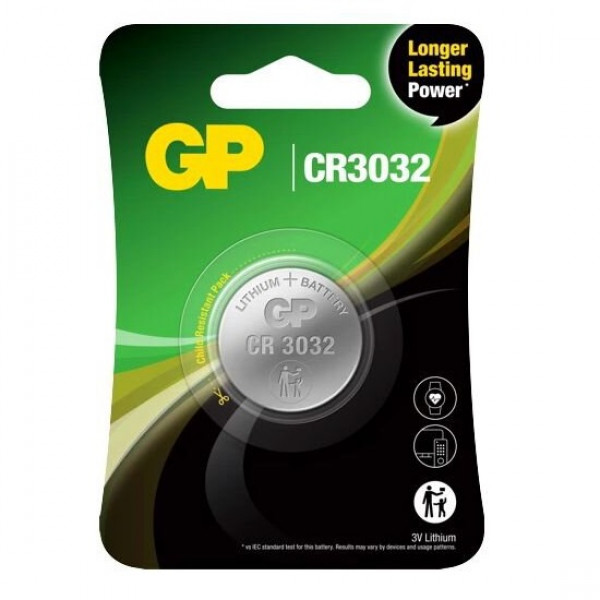 Батарейка GP CR3032 3B Lithium 1шт (CR3032-U1)