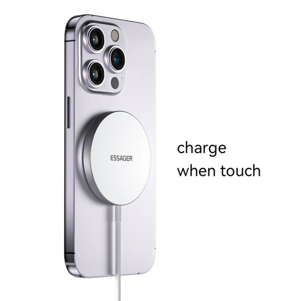 Бездротовий зарядний пристрій Essager YiT 15W White (EWXCX-YT02-Z)
