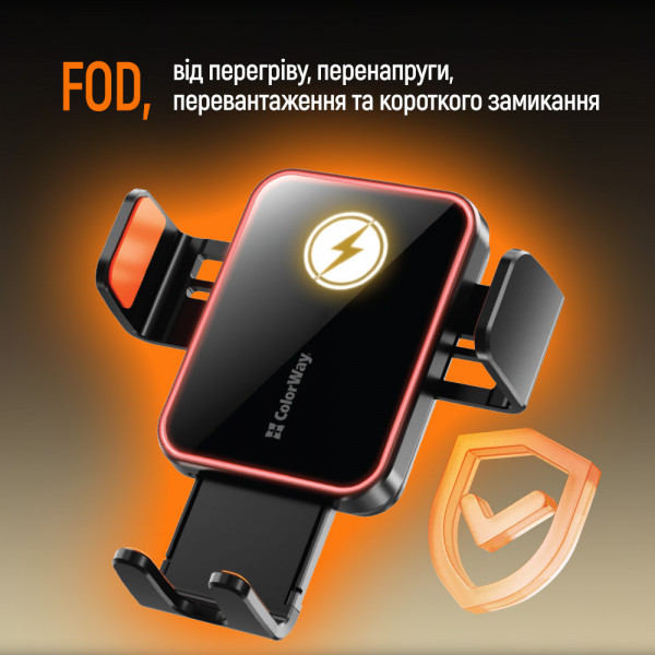 Бездротовий зарядний пристрій СolorWay Ultra-mini 15W Black (CW-CHAW069Q-BK)