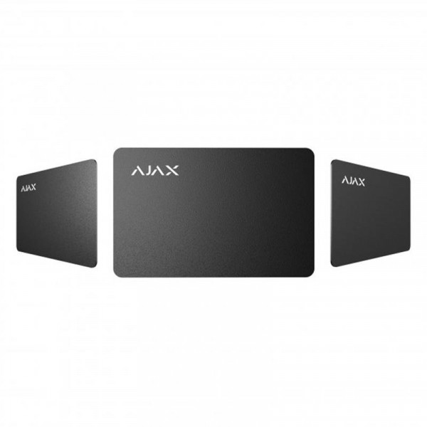 Безконтактна картка Ajax Pass Black (10шт) для клавіатури KeyPad Plus