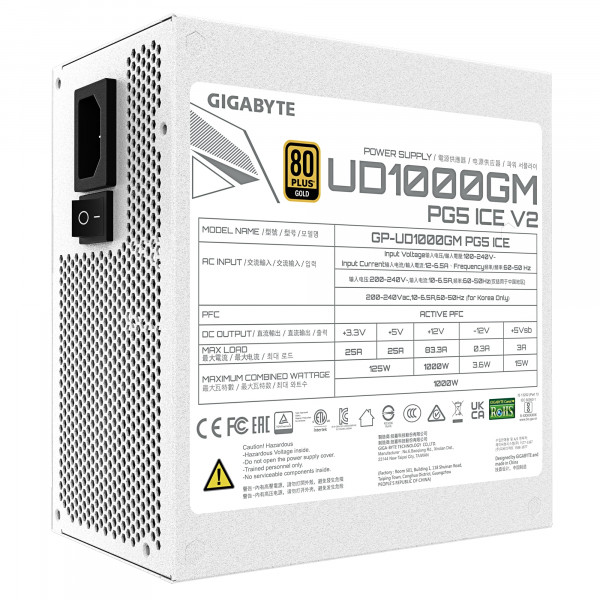 Блок живлення Gigabyte GP-UD1000GM PG5 V2 ICE 1000W