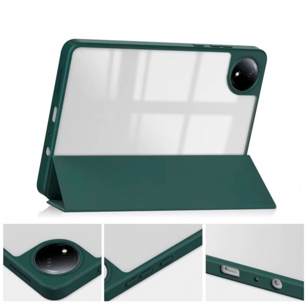 Чохол-книжка BeCover Soft Edge TPU для Xiaomi Redmi Pad SE 8.7 Dark Green (712566)
